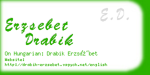 erzsebet drabik business card